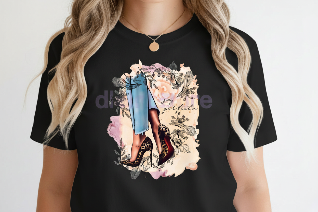 Women Shoes and Power designs Tshirts