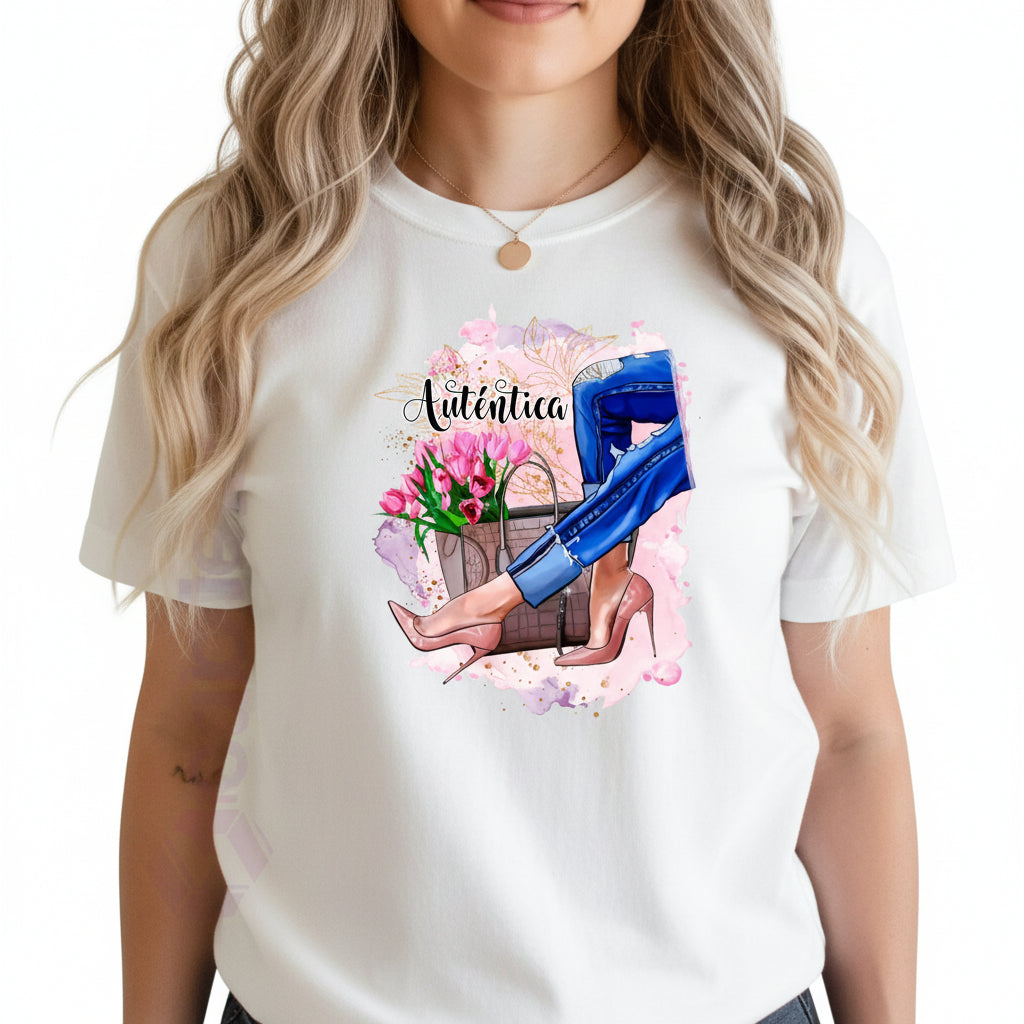 Women Shoes and Power designs Tshirts