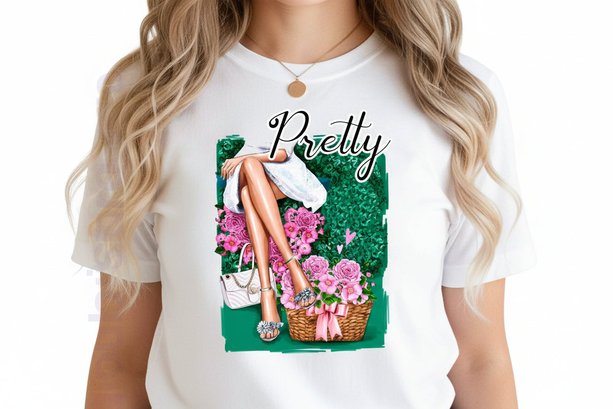 Women Shoes and Power designs Tshirts