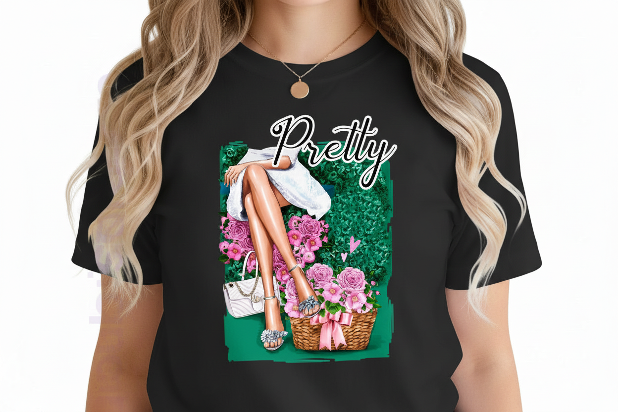 Women Shoes and Power designs Tshirts