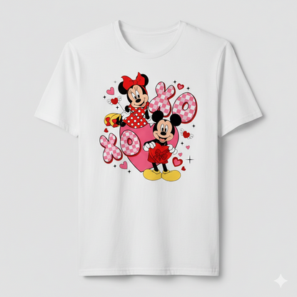 Mickey Mouse valentine's tshirt white or black