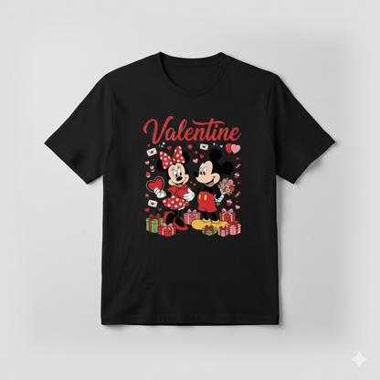 Mickey Mouse valentine's tshirt white or black