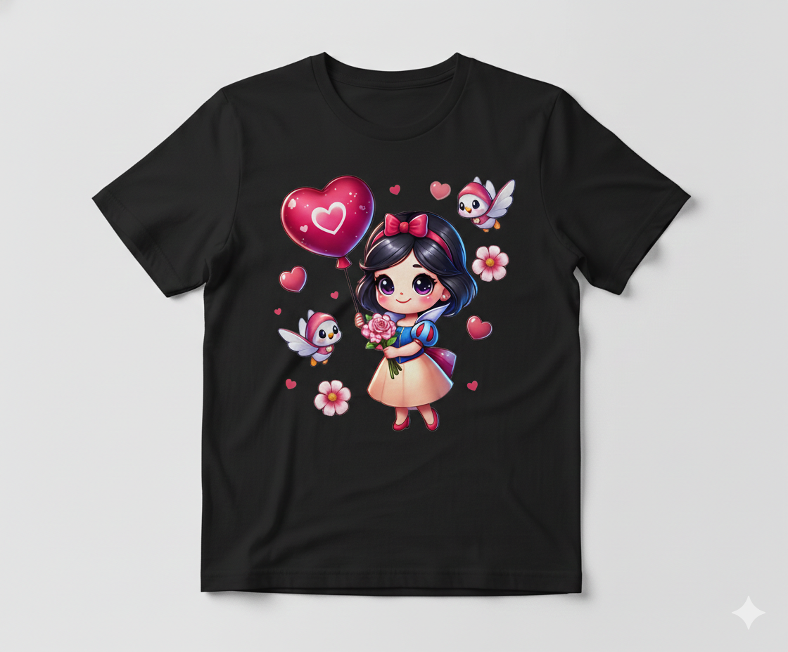 disney valentine's tshirt white or black