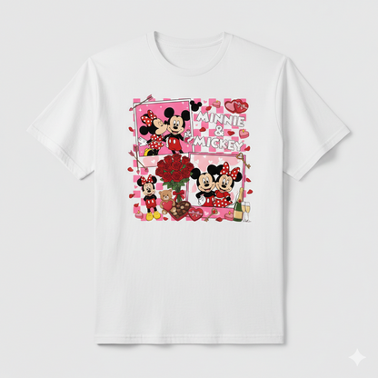 Mickey Mouse valentine's tshirt white or black