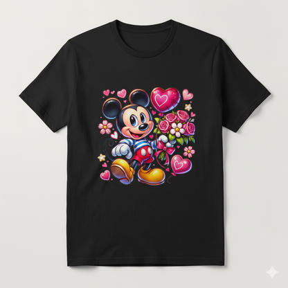 disney valentine's tshirt white or black