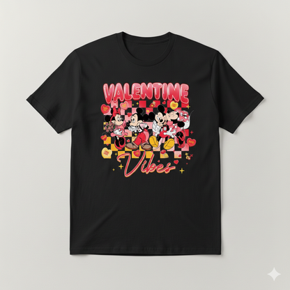 Mickey Mouse valentine's tshirt white or black