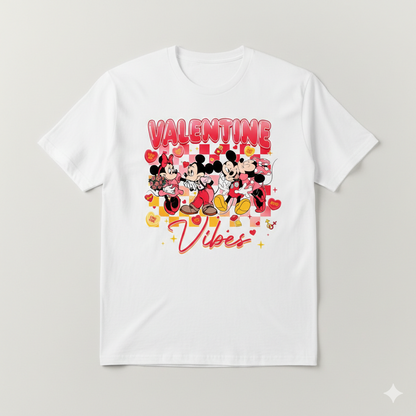 Mickey Mouse valentine's tshirt white or black