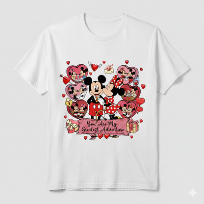 Mickey Mouse valentine's tshirt white or black