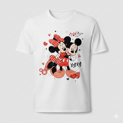 Mickey Mouse valentine's tshirt white or black