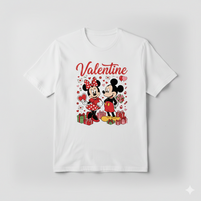 Mickey Mouse valentine's tshirt white or black