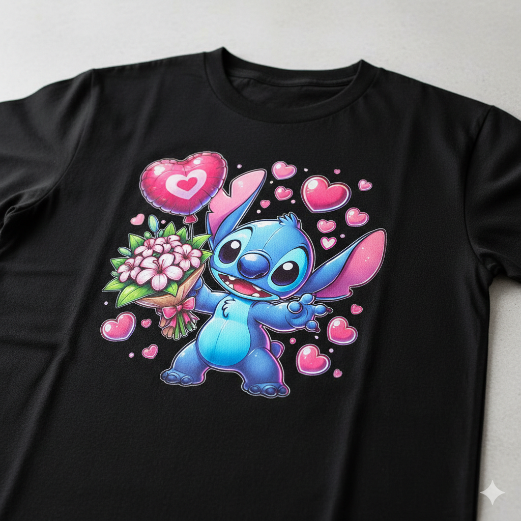 disney valentine's tshirt white or black