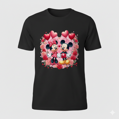 Mickey Mouse valentine's tshirt white or black