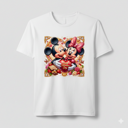 Mickey Mouse valentine's tshirt white or black