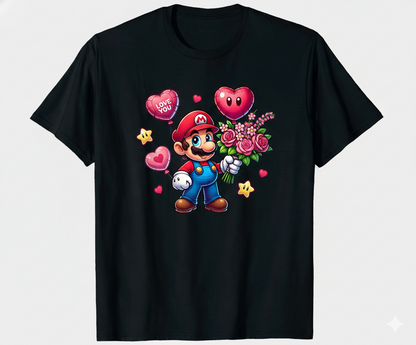 disney valentine's tshirt white or black