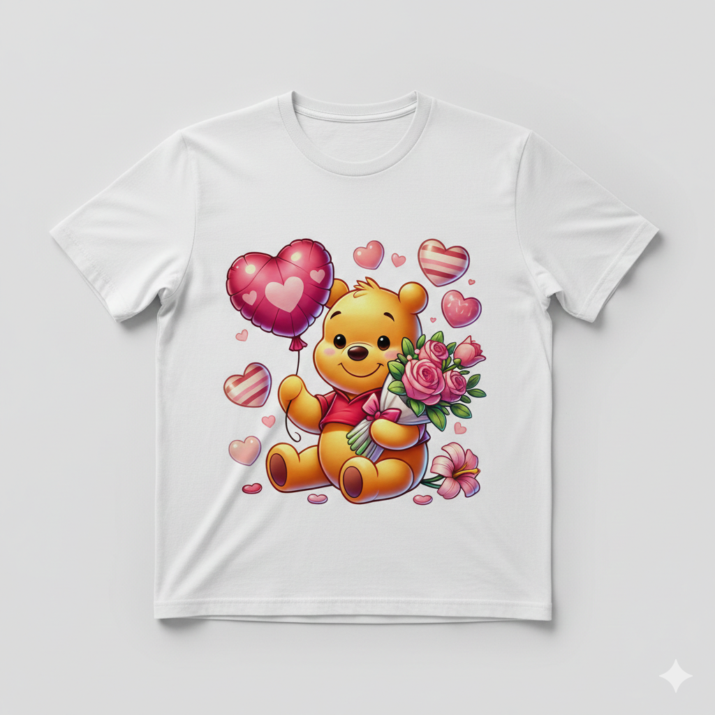 disney valentine's tshirt white or black