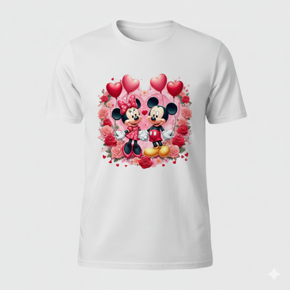 Mickey Mouse valentine's tshirt white or black