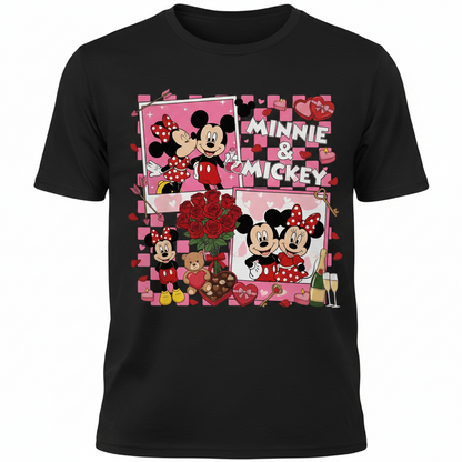 Mickey Mouse valentine's tshirt white or black