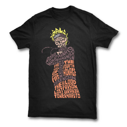 Character Calligram Graphic T-Shirts | Word Art & Pop Culture Tees