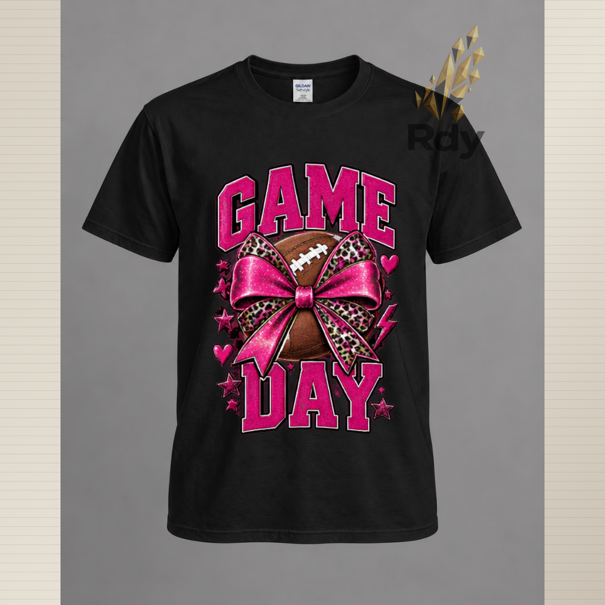 Game Day T-Shirt – Football Bow & Sports Graphic Tee  SEO Title: