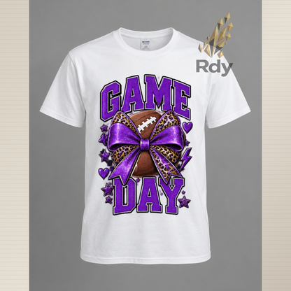 Game Day T-Shirt – Football Bow & Sports Graphic Tee  SEO Title: