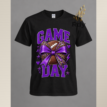 Game Day T-Shirt – Football Bow & Sports Graphic Tee  SEO Title: