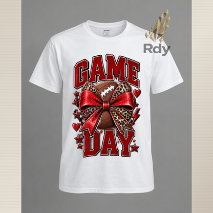 Game Day T-Shirt – Football Bow & Sports Graphic Tee  SEO Title: