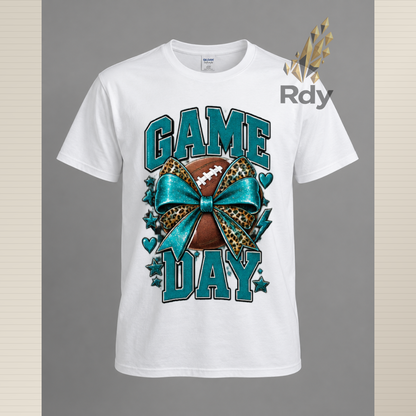 Game Day T-Shirt – Football Bow & Sports Graphic Tee  SEO Title: