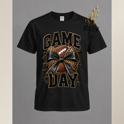 Game Day T-Shirt – Football Bow & Sports Graphic Tee  SEO Title: