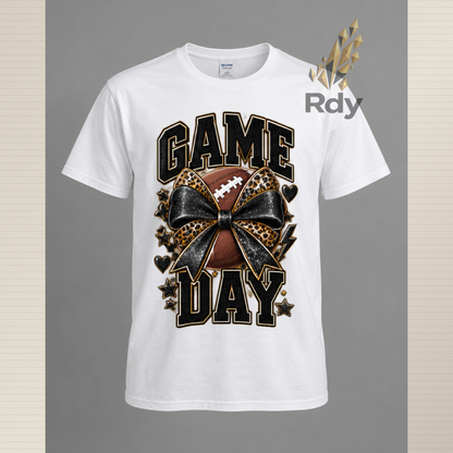 Game Day T-Shirt – Football Bow & Sports Graphic Tee  SEO Title: