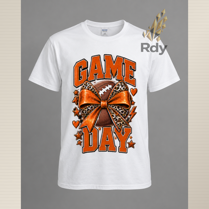 Game Day T-Shirt – Football Bow & Sports Graphic Tee  SEO Title: