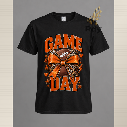 Game Day T-Shirt – Football Bow & Sports Graphic Tee  SEO Title: