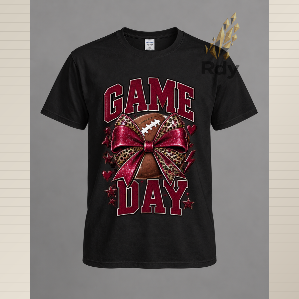 Game Day T-Shirt – Football Bow & Sports Graphic Tee  SEO Title:
