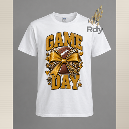 Game Day T-Shirt – Football Bow & Sports Graphic Tee  SEO Title: