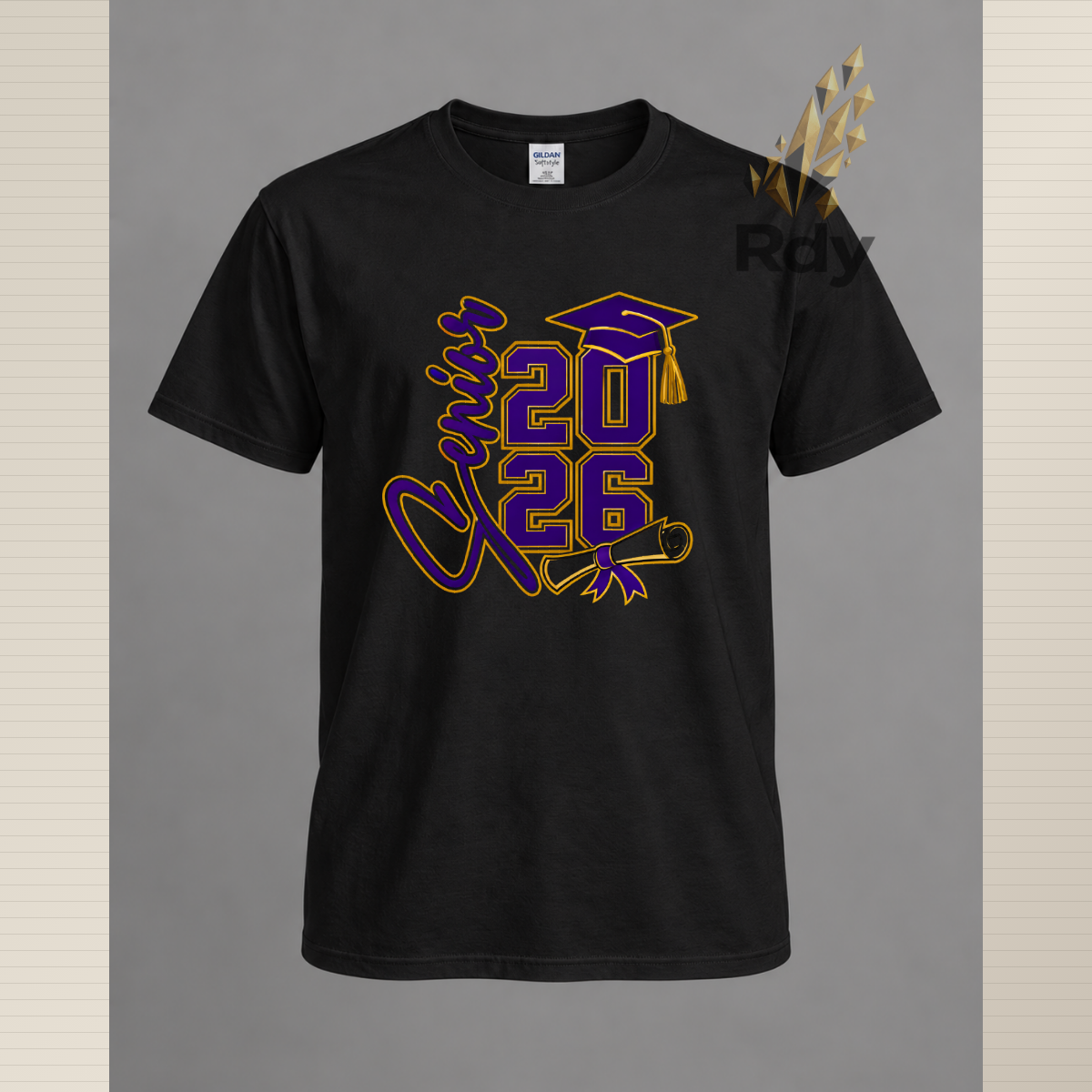Senior 2026 Graduation Shirt – Diploma & Cap Design