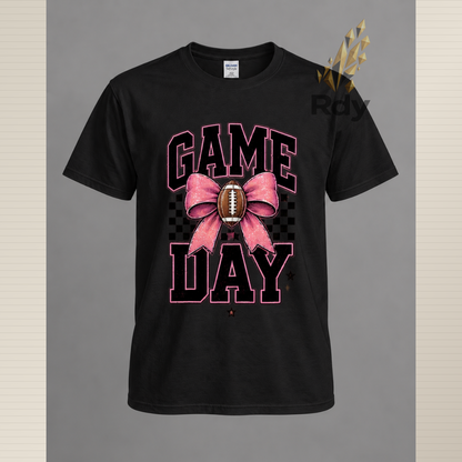 Game Day T-Shirt – Football Bow & Sports Graphic Tee  SEO Title:
