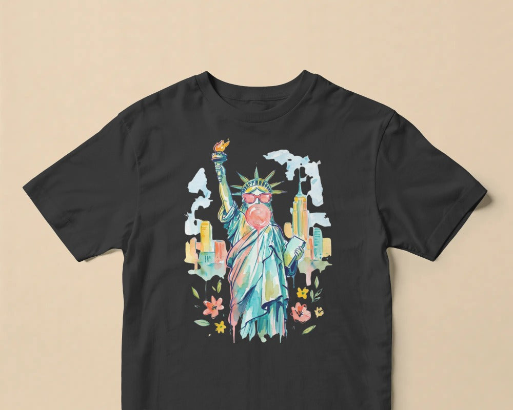 Modern Liberty Graphic T-Shirt | Urban Pop Art Collection