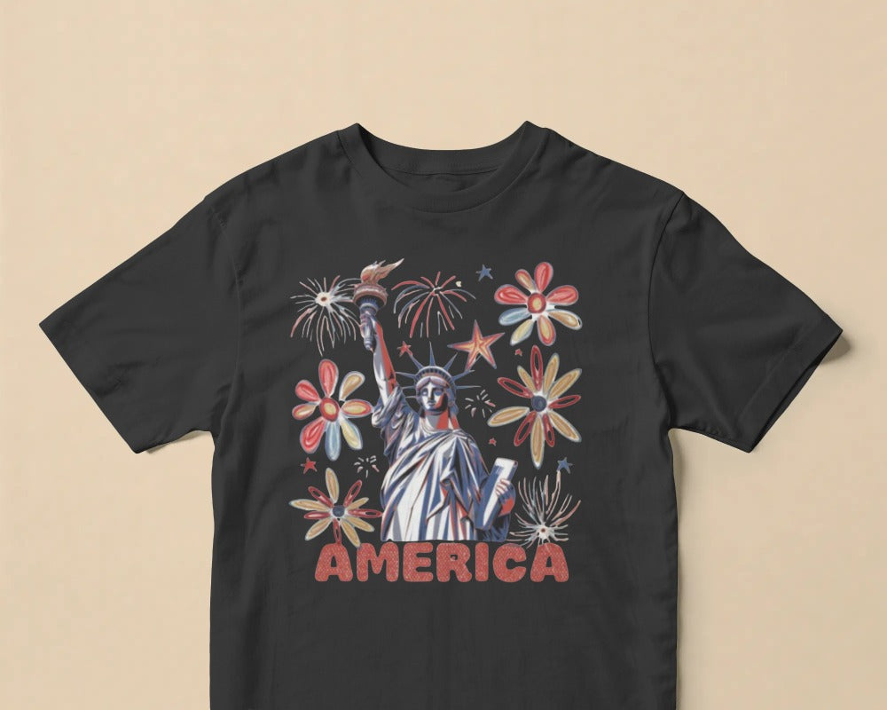 Modern Liberty Graphic T-Shirt | Urban Pop Art Collection