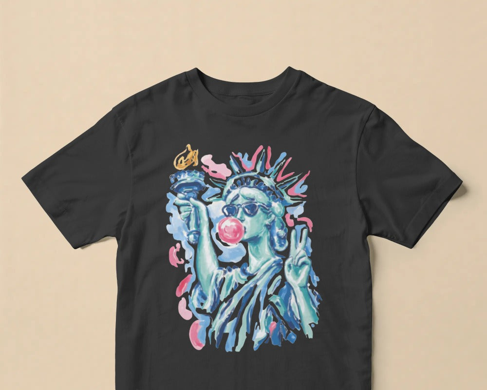 Modern Liberty Graphic T-Shirt | Urban Pop Art Collection