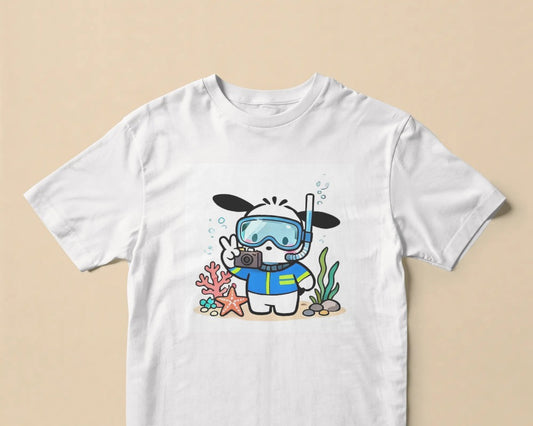 Cute Beach Puppy Graphic T-Shirts