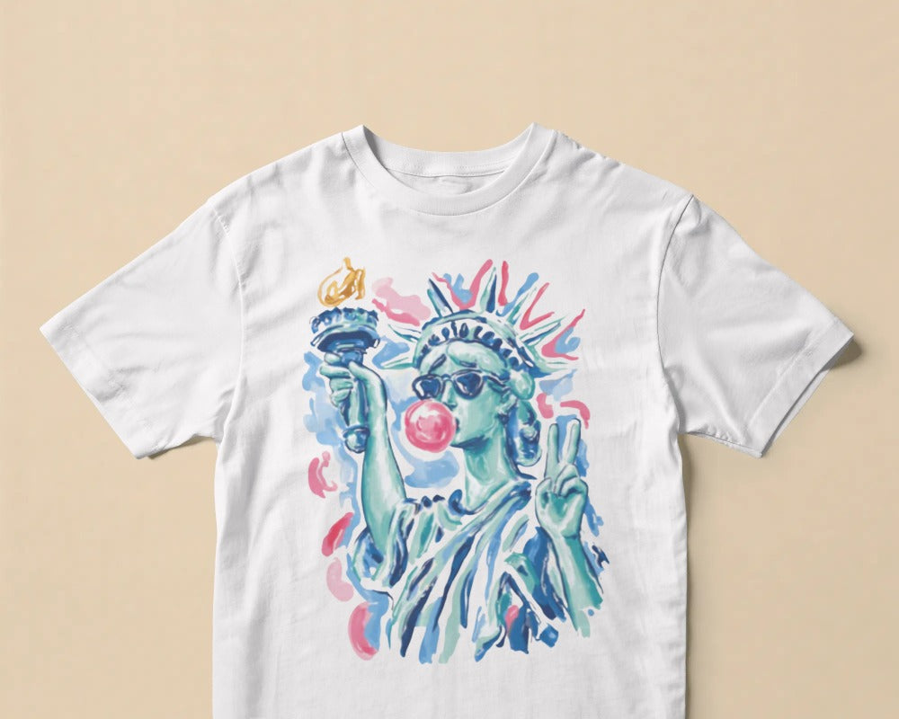 Modern Liberty Graphic T-Shirt | Urban Pop Art Collection