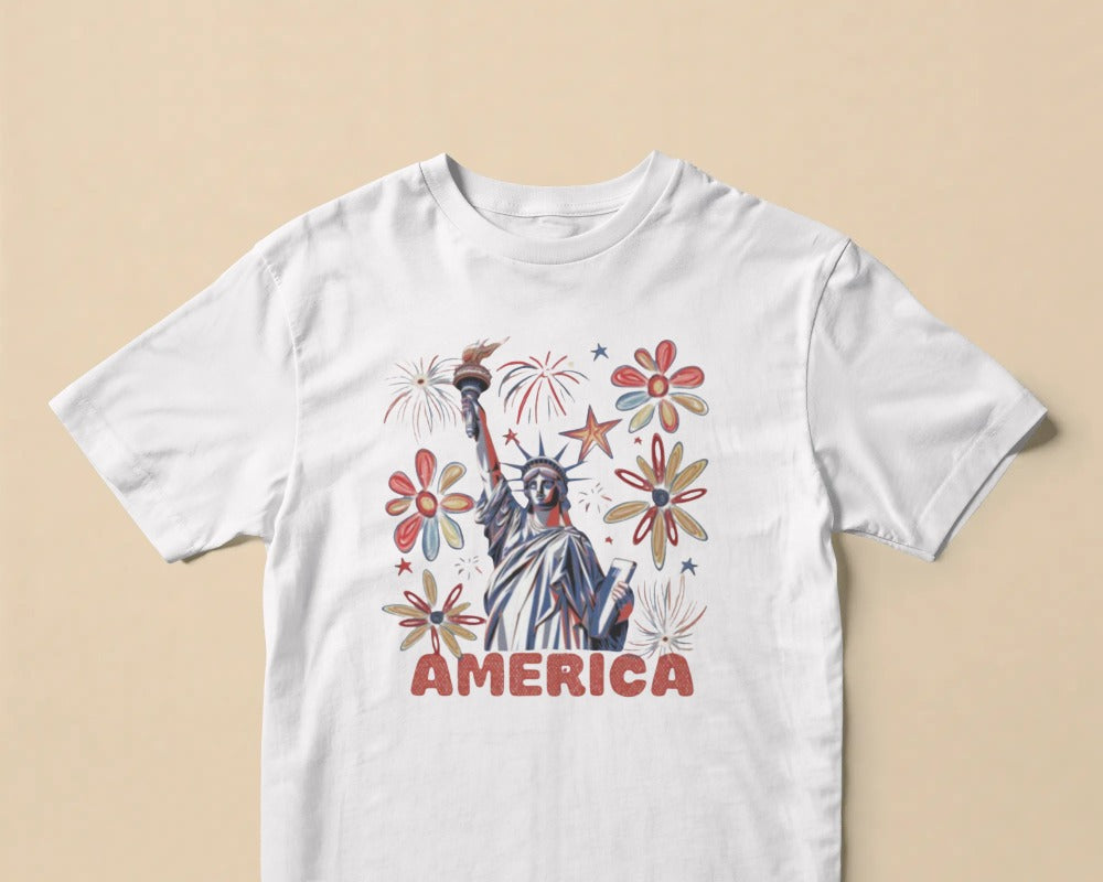 Modern Liberty Graphic T-Shirt | Urban Pop Art Collection