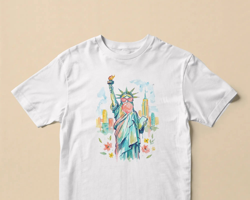 Modern Liberty Graphic T-Shirt | Urban Pop Art Collection