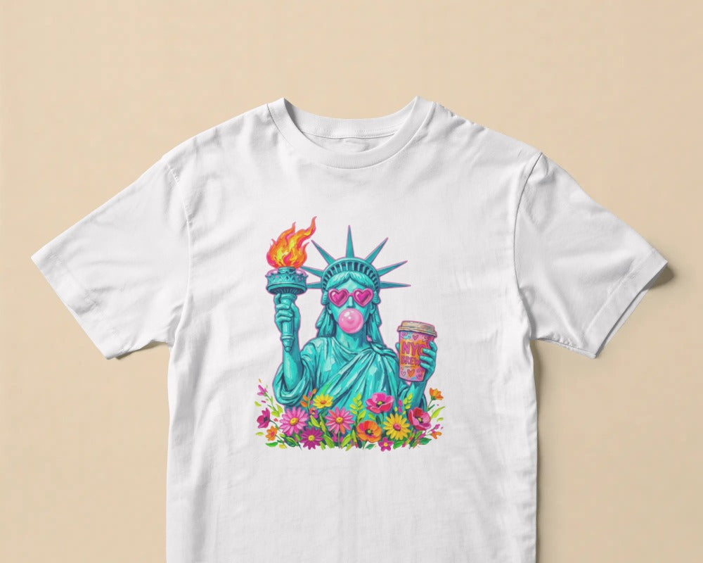 Modern Liberty Graphic T-Shirt | Urban Pop Art Collection
