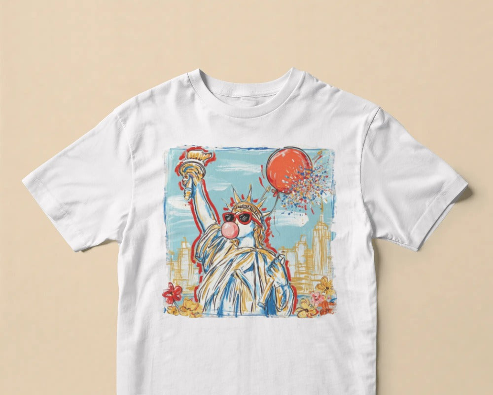 Modern Liberty Graphic T-Shirt | Urban Pop Art Collection