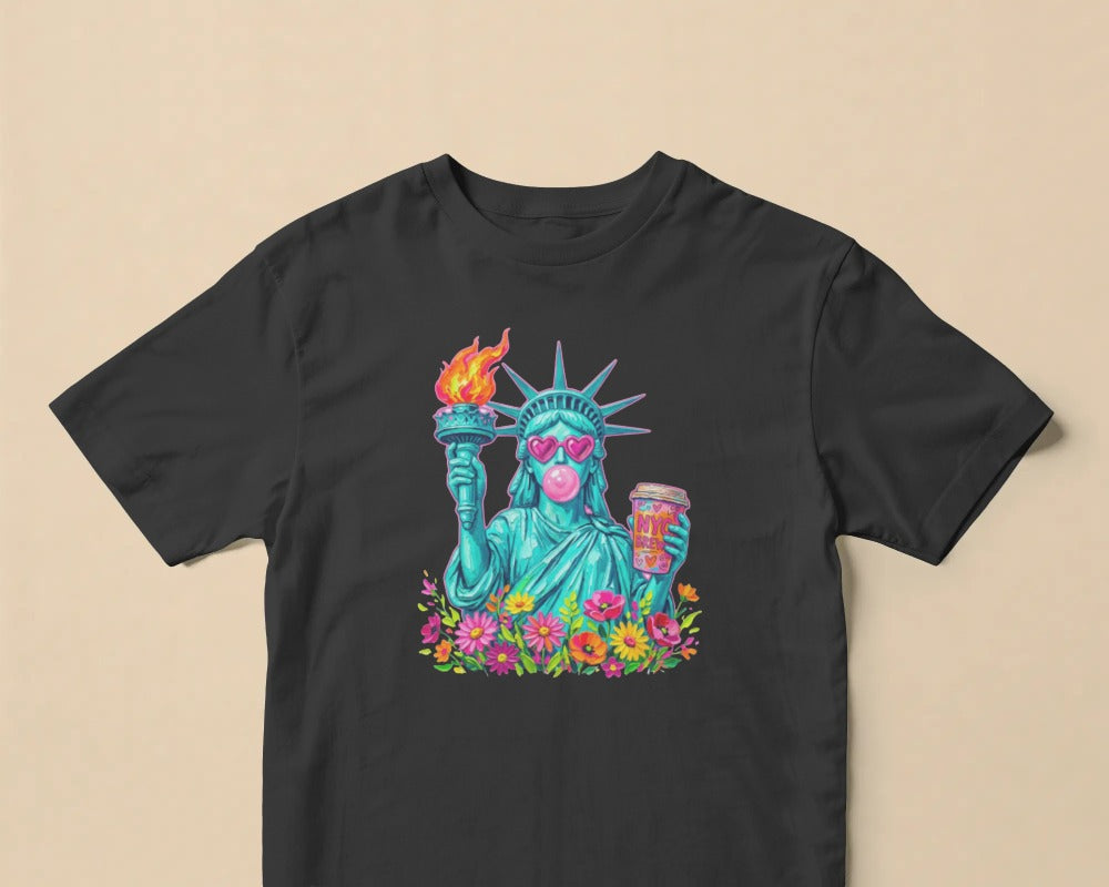 Modern Liberty Graphic T-Shirt | Urban Pop Art Collection