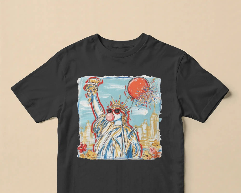 Modern Liberty Graphic T-Shirt | Urban Pop Art Collection
