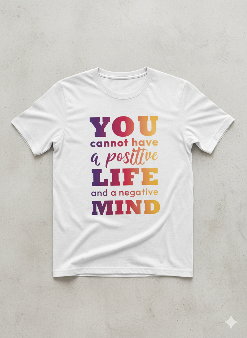 You cannot have a positive life and a negative mind