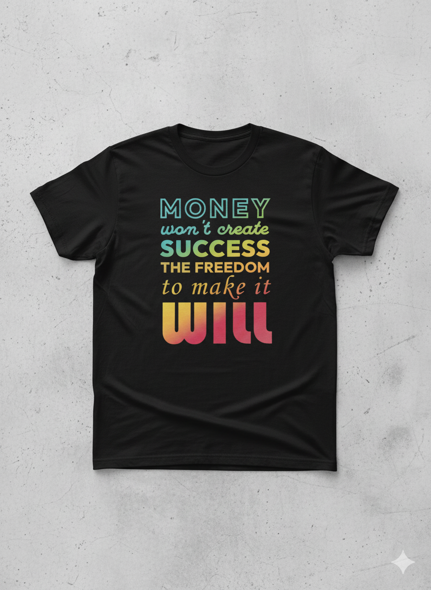 Money wont create success