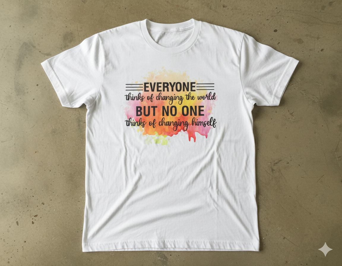 Everyone thinks of changing the world