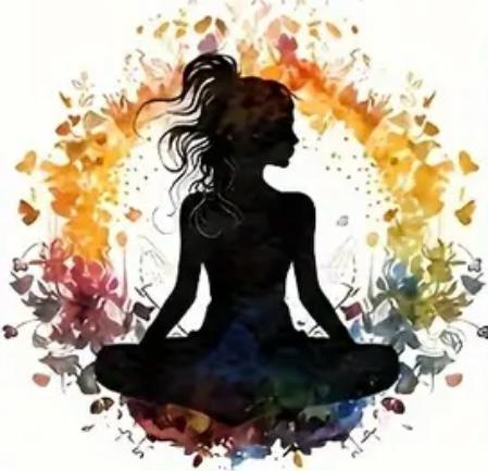 Vibrant yoga meditation shirt